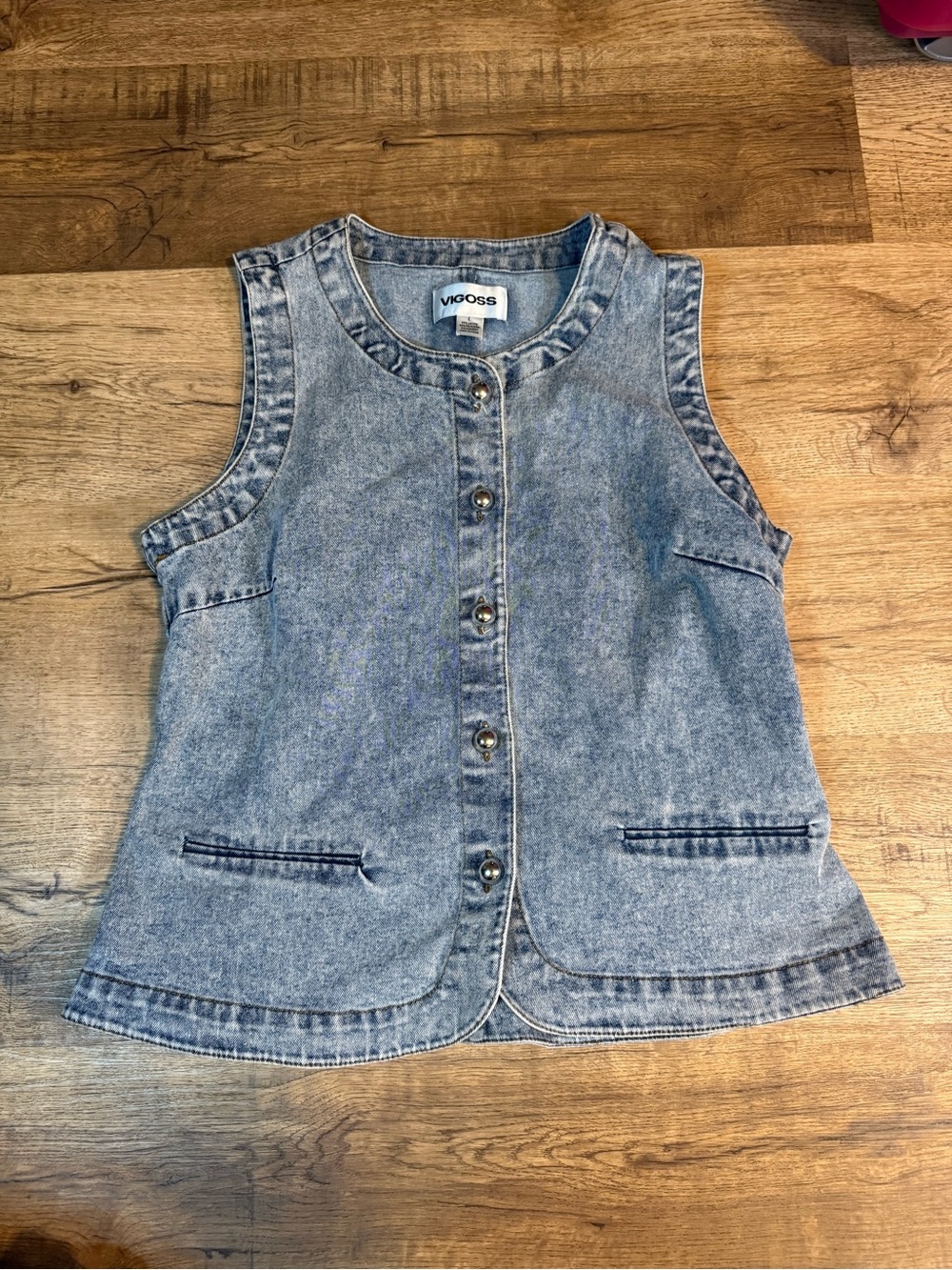 Vigoss Acid Wash Denim Vest